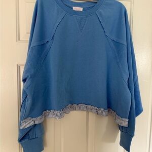 Pink Lily Sky Blue Knit Top